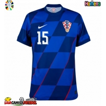 Camisa de Futebol Croácia Mario Pasalic #15 Equipamento Secundário Europeu 2024 Manga Curta